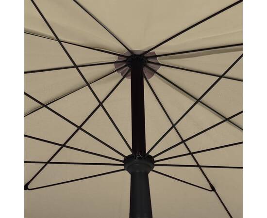 Umbrelă de grădină cu stâlp, gri taupe, 200x130 cm, 2 image