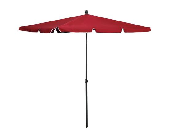 Umbrelă de grădină cu stâlp, roșu bordo, 210x140 cm