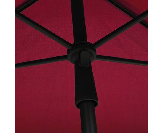Umbrelă de grădină cu stâlp, roșu bordo, 210x140 cm, 2 image