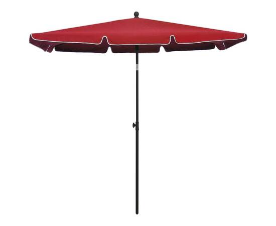 Umbrelă de grădină cu stâlp, roșu bordo, 210x140 cm, 3 image
