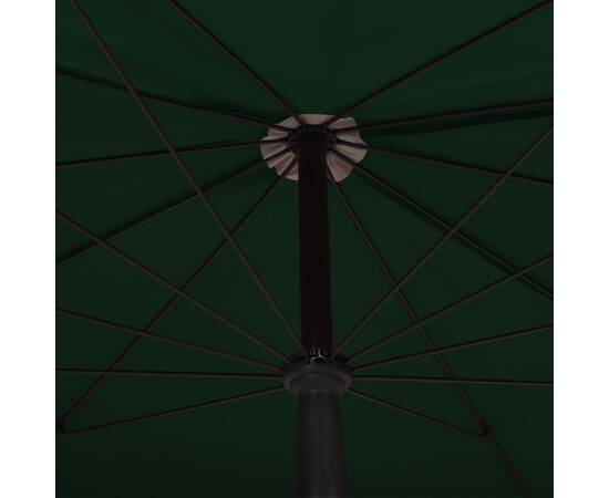 Umbrelă de grădină cu stâlp, verde, 200x130 cm, 2 image