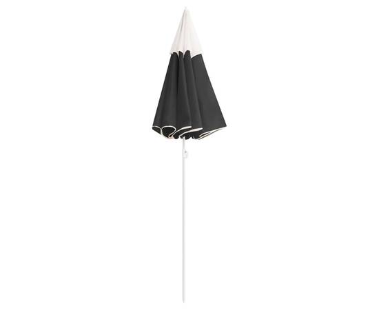 Umbrelă de soare de exterior, stâlp din oțel, antracit, 180 cm, 4 image