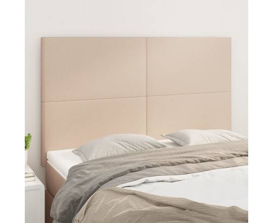 Tăblii de pat 4 buc. cappuccino 72x5x78/88 cm piele ecologică