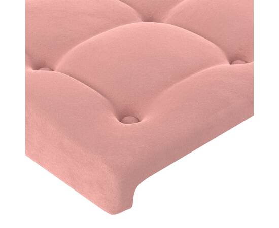 Tăblii de pat, 4 buc, roz, 100x5x78/88 cm, catifea, 4 image