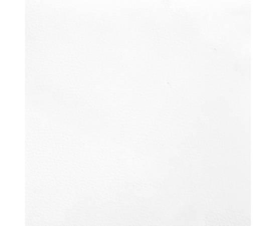 Tăblie de pat cu aripioare alb 93x23x78/88 cm piele ecologică, 8 image