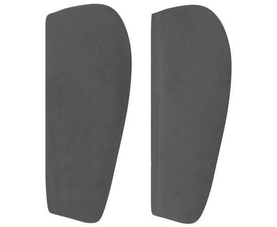 Tăblie de pat cu aripioare negru 103x23x78/88 cm catifea, 4 image