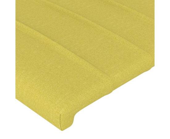 Tăblie de pat cu aripioare verde 93x23x78/88 cm material textil, 5 image