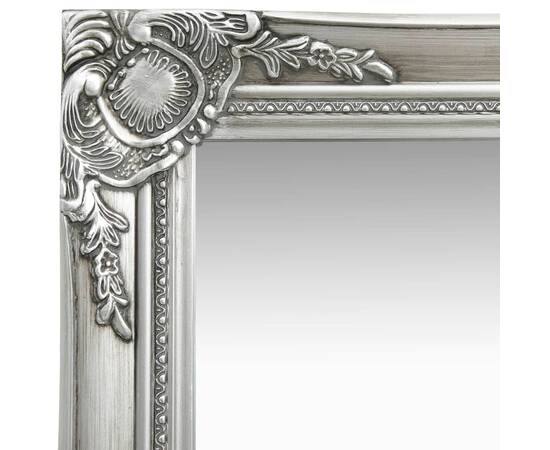 Oglindă de perete în stil baroc, argintiu, 40 x 40 cm, 3 image