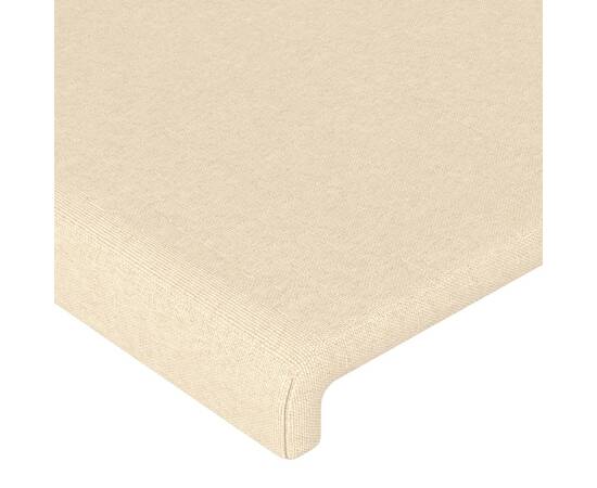 Tăblie de pat cu aripioare, crem, 103x23x118/128 cm, textil, 5 image