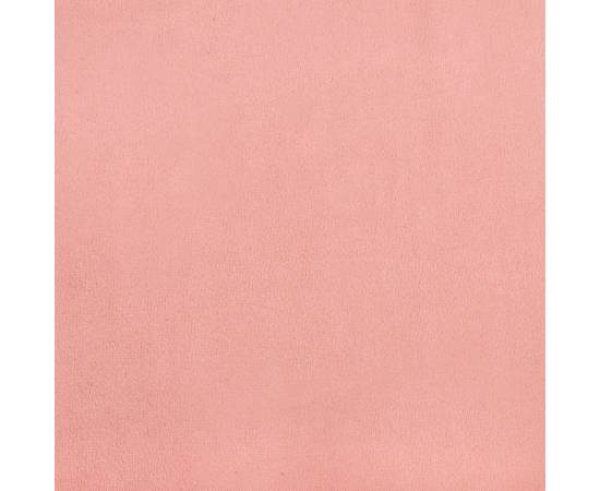 Tăblie de pat cu aripioare, roz, 163x23x118/128 cm, catifea, 6 image