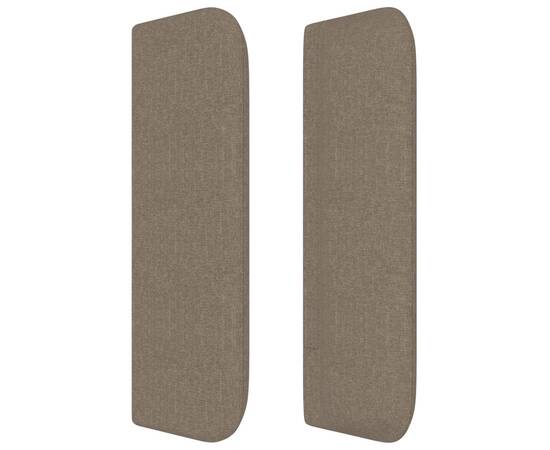 Tăblie de pat cu aripioare gri taupe 83x16x78/88 cm textil, 4 image