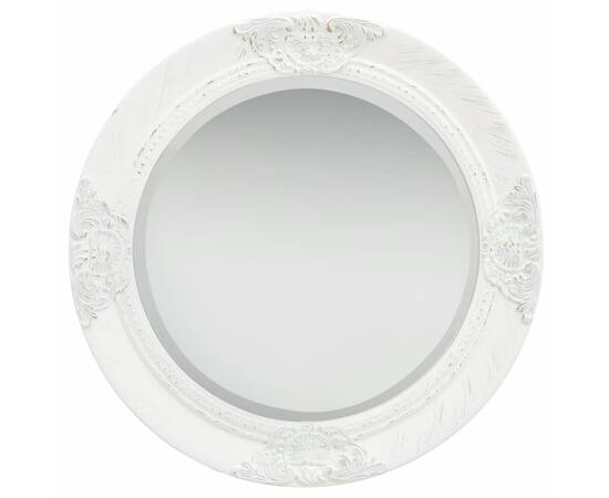 Oglindă de perete în stil baroc, alb, 50 cm, 2 image