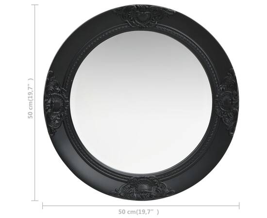 Oglindă de perete în stil baroc, negru, 50 cm, 5 image