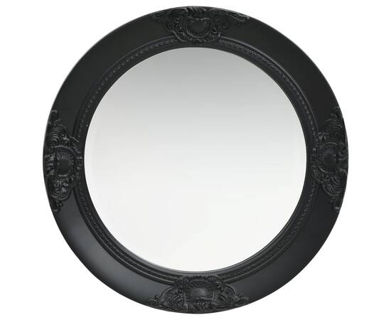 Oglindă de perete în stil baroc, negru, 50 cm, 2 image