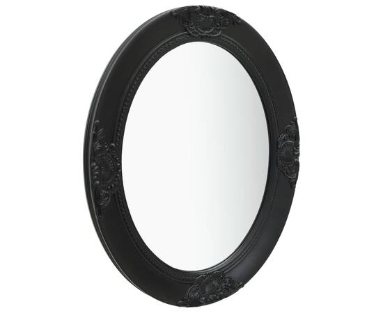 Oglindă de perete în stil baroc, negru, 50 x 60 cm, 2 image