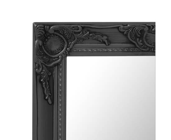 Oglindă de perete în stil baroc, negru, 60 x 40 cm, 4 image