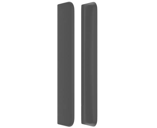 Tăblie de pat cu aripioare, negru, 147x16x118/128 cm, piele eco, 4 image
