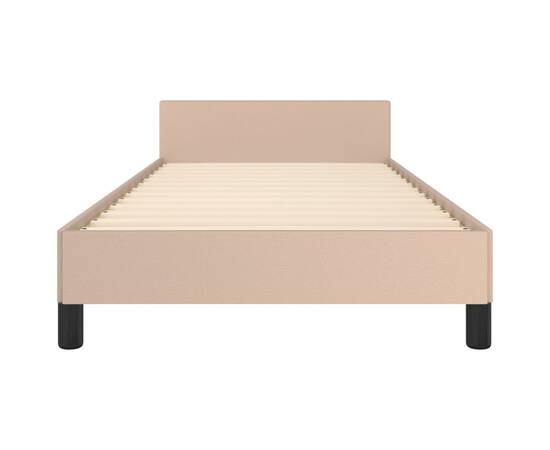 Cadru de pat cu tăblie, cappuccino, 100x200 cm, piele ecologică, 6 image