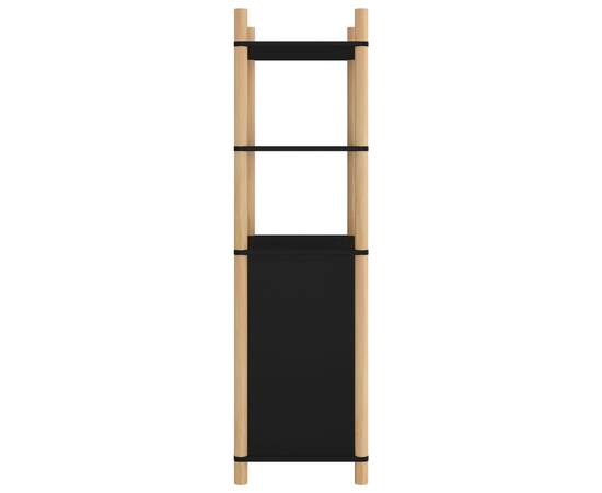 Dulap înalt, negru, 60x40x141 cm, lemn prelucrat, 3 image