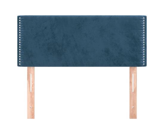 Tăblie de pat, albastru închis, 80x5x78/88 cm, catifea, 3 image
