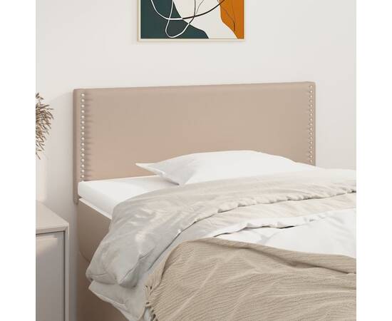 Tăblie de pat, cappuccino, 100x5x78/88 cm, piele ecologică