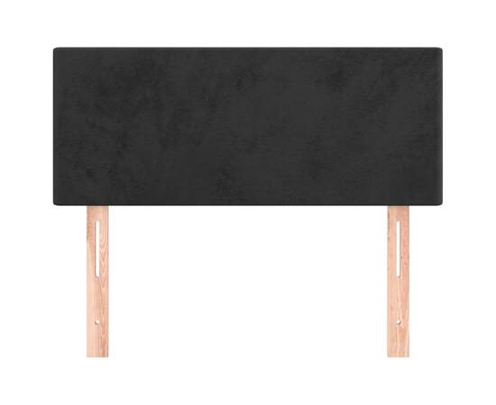 Tăblie de pat, negru, 80x5x78/88 cm, catifea, 3 image