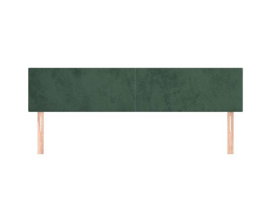 Tăblii de pat, 2 buc, verde închis, 80x5x78/88 cm, catifea, 3 image