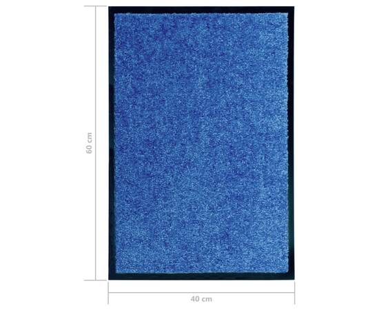 Covoraș de ușă lavabil, albastru, 40 x 60 cm, 6 image