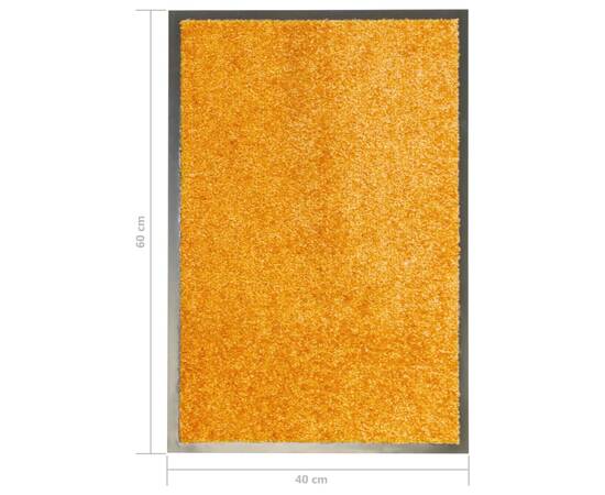Covoraș de ușă lavabil, portocaliu, 40 x 60 cm, 6 image