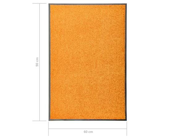 Covoraș de ușă lavabil, portocaliu, 60 x 90 cm, 6 image