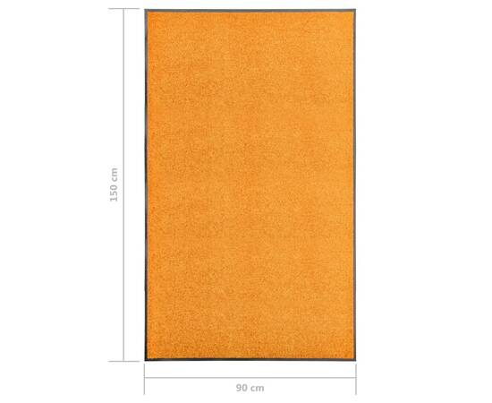 Covoraș de ușă lavabil, portocaliu, 90 x 150 cm, 6 image