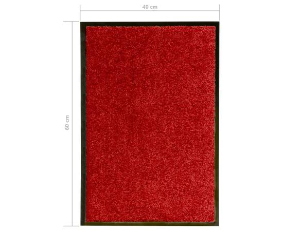 Covoraș de ușă lavabil, roșu, 40 x 60 cm, 6 image