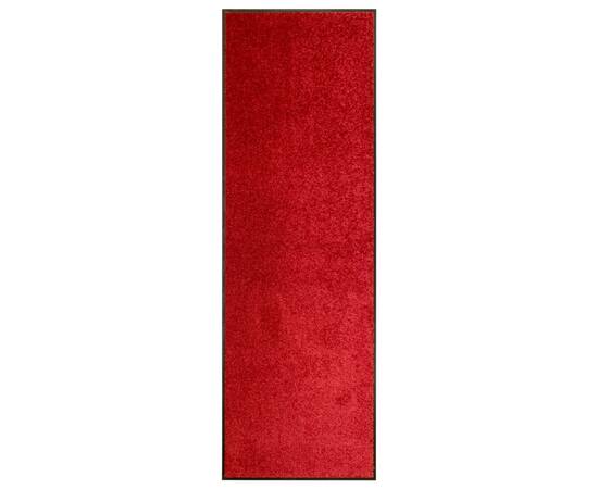 Covoraș de ușă lavabil, roșu, 60 x 180 cm