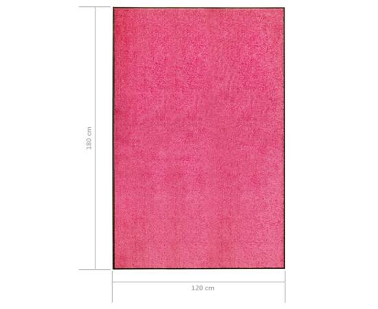 Covoraș de ușă lavabil, roz, 120 x 180 cm, 6 image
