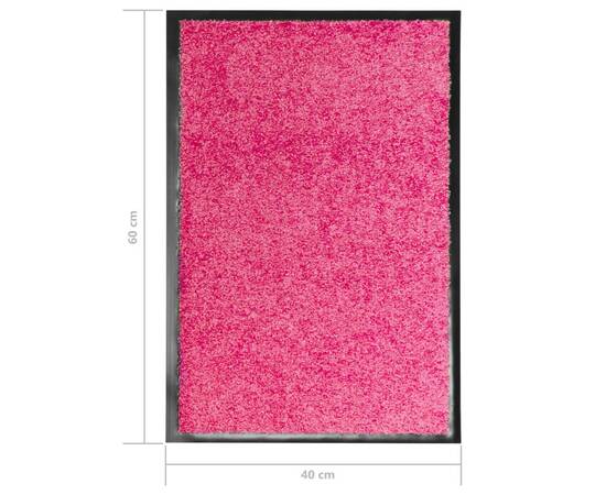 Covoraș de ușă lavabil, roz, 40 x 60 cm, 6 image
