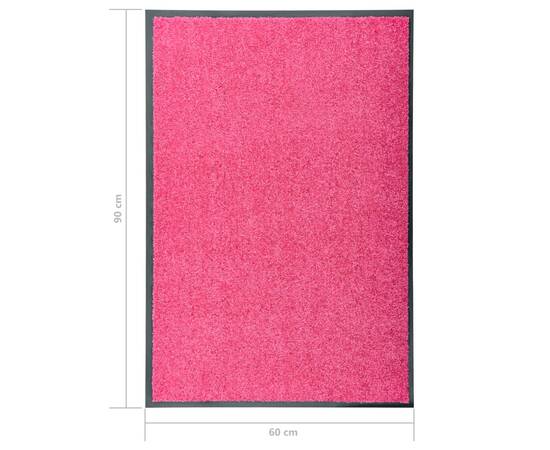 Covoraș de ușă lavabil, roz, 60 x 90 cm, 6 image