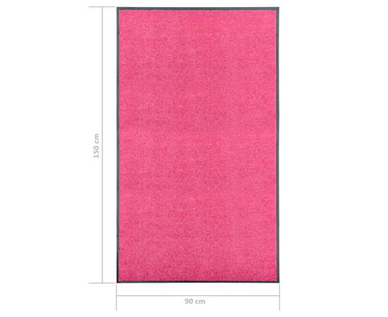 Covoraș de ușă lavabil, roz, 90 x 150 cm, 6 image
