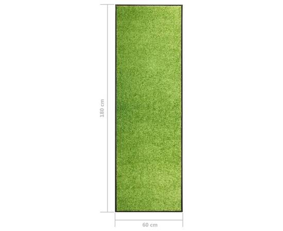 Covoraș de ușă lavabil, verde, 60 x 180 cm, 6 image