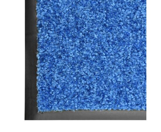 Covoraș de ușă lavabil albastru 90x150 cm, 5 image
