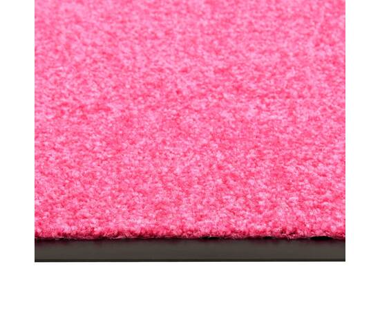 Covoraș de ușă lavabil roz 90x120 cm, 5 image