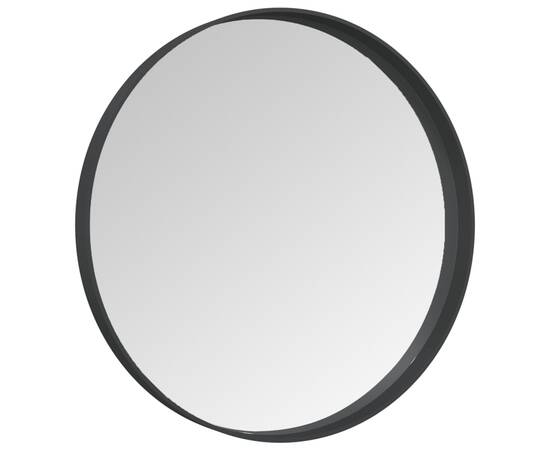 Oglindă de perete, negru, 40 cm, 3 image