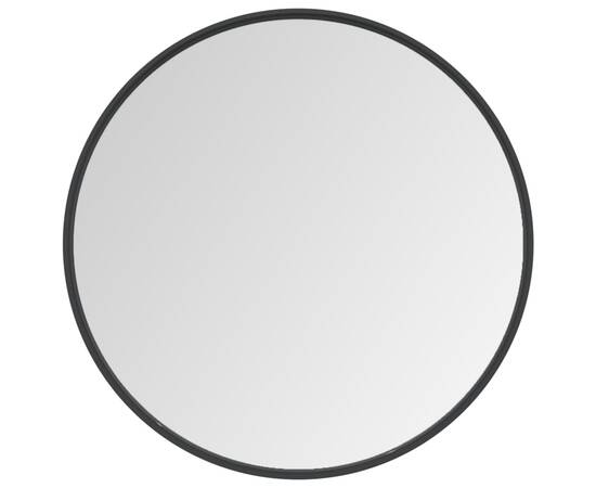 Oglindă de perete, negru, 60 cm, 2 image
