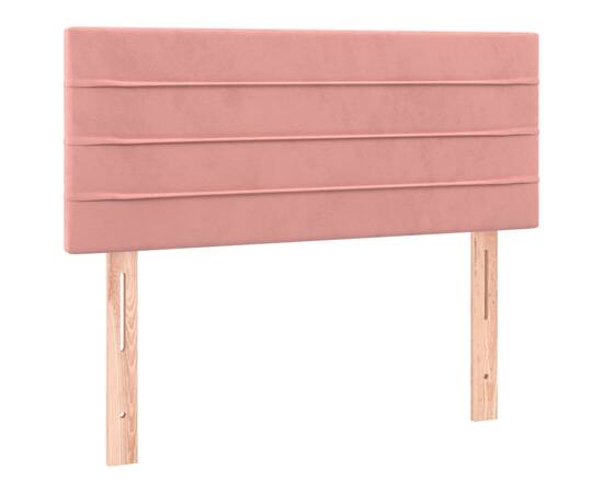 Tăblie de pat, roz, 80x5x78/88 cm, catifea, 2 image