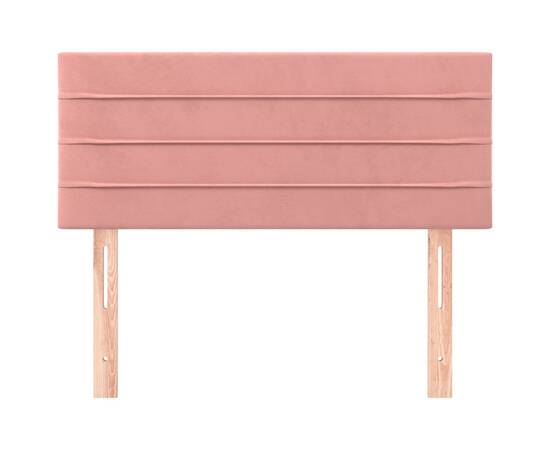 Tăblie de pat, roz, 90x5x78/88 cm, catifea, 3 image