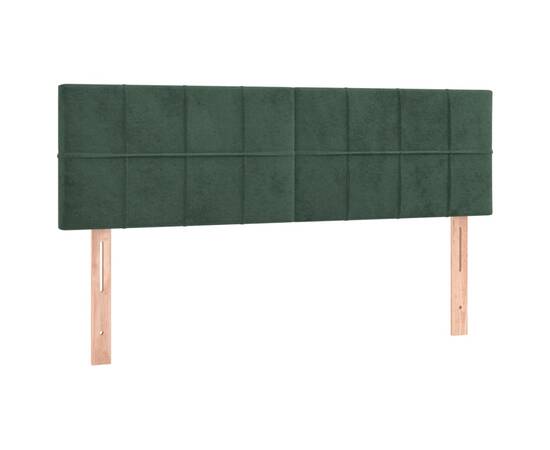 Tăblii de pat, 2 buc., verde închis, 72x5x78/88 cm, catifea, 2 image