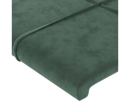 Tăblii de pat, 2 buc., verde închis, 72x5x78/88 cm, catifea, 4 image