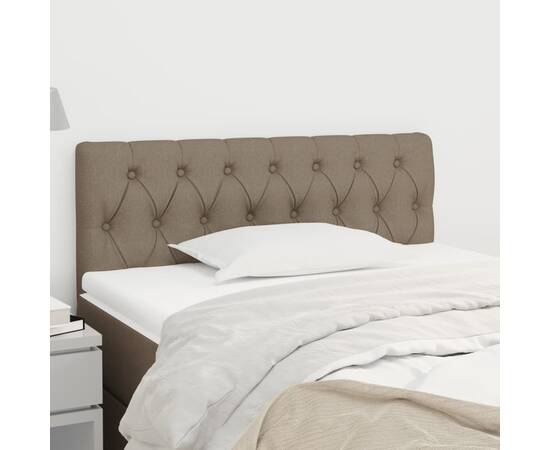 Tăblie de pat, gri taupe, 100x7x78/88 cm, textil