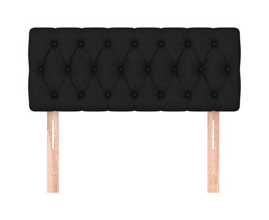 Tăblie de pat, negru, 90x7x78/88 cm, textil, 3 image