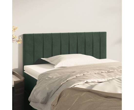 Tăblie de pat, verde închis, 90x5x78/88 cm, catifea