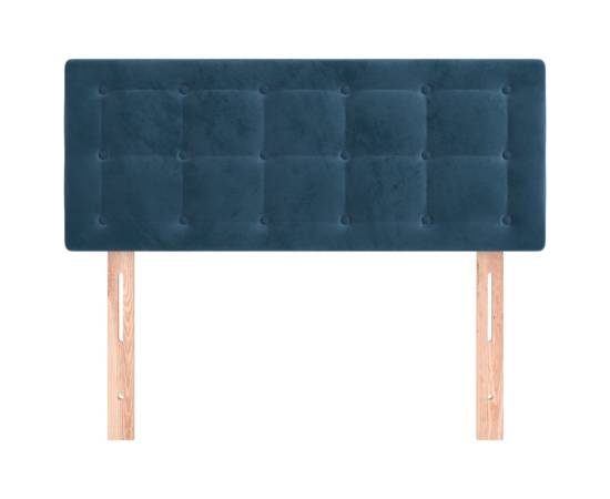Tăblie de pat, albastru închis, 90x5x78/88 cm, catifea, 3 image